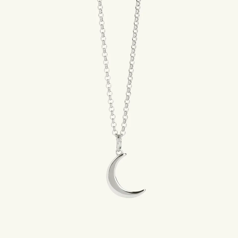 Muru Mini Moon kaulakoru hopea säädettävä 40–45 cm