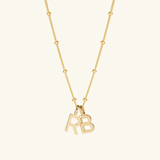 Muru Double Letter helmikaulakoru kulta 45 cm 2 kirjainta