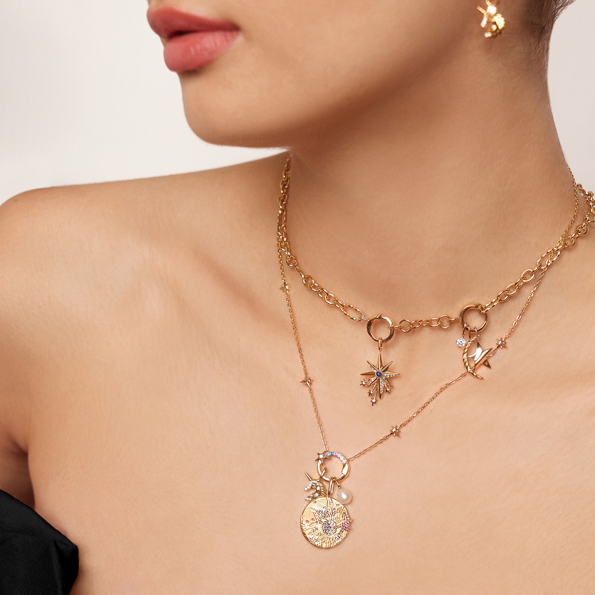Ania Haie Pop Charms Sparkle charm-riipus kulta 3 mm zirkonia