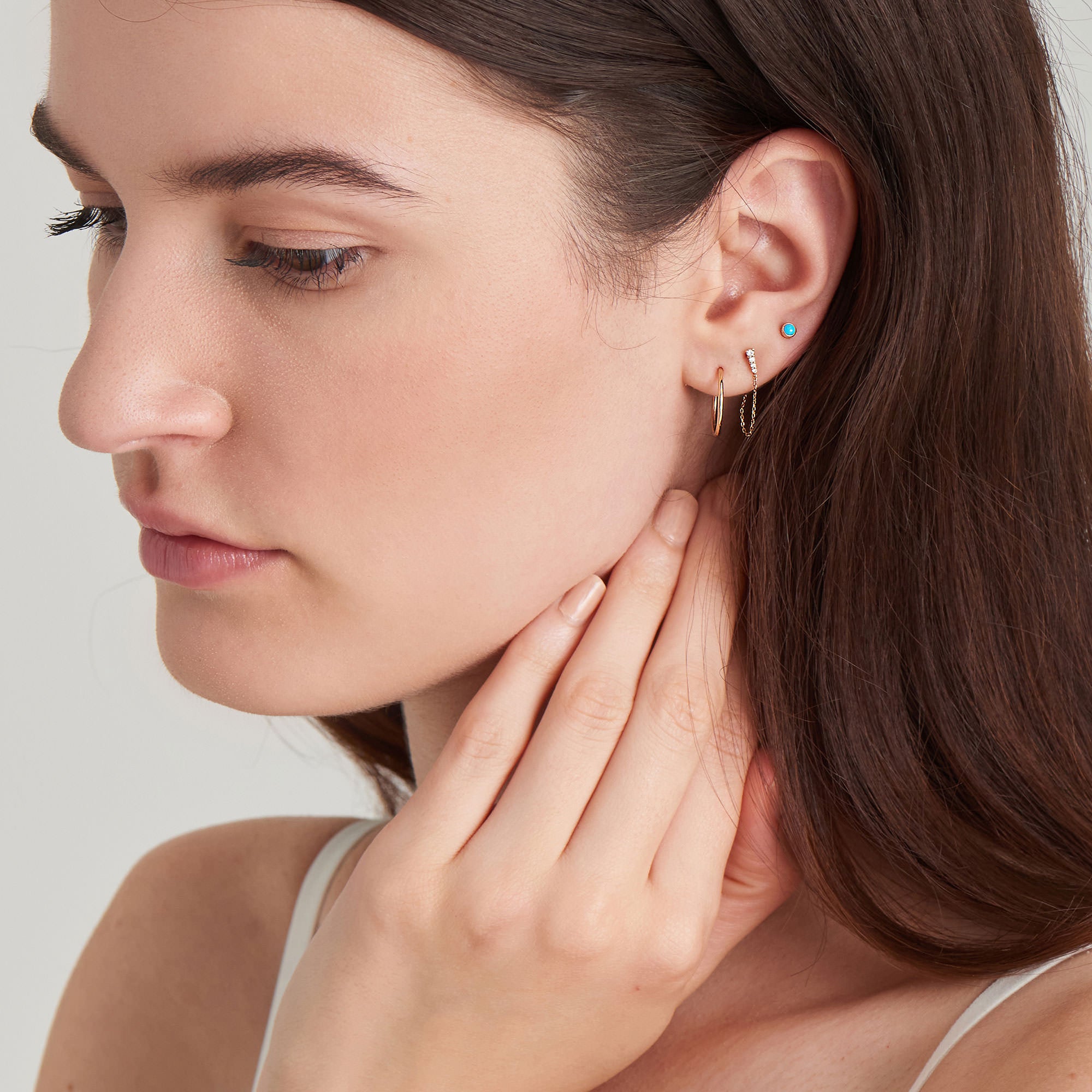 Ania Haie Mini Hoop Stud korvakorut 14 kt kultaa