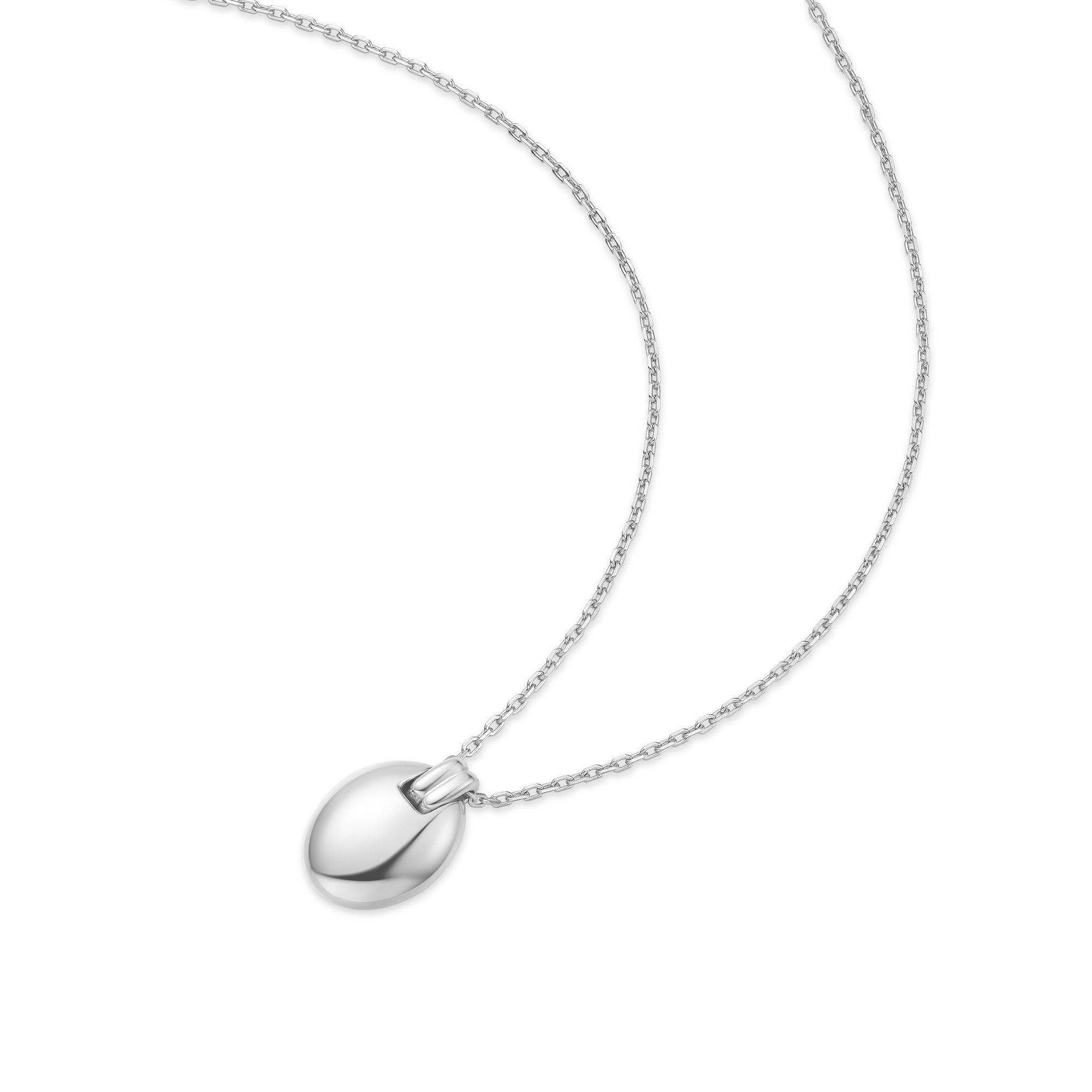 Ania Haie Vogue Maven Silver Oval Charm kaulakoru hopea