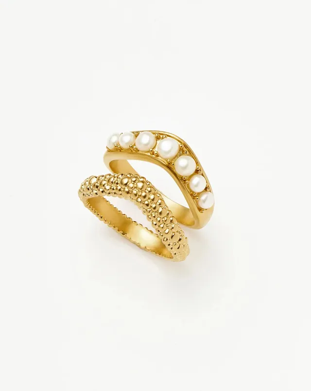 Missoma Pearl-fect sormussetti kullattu helmi