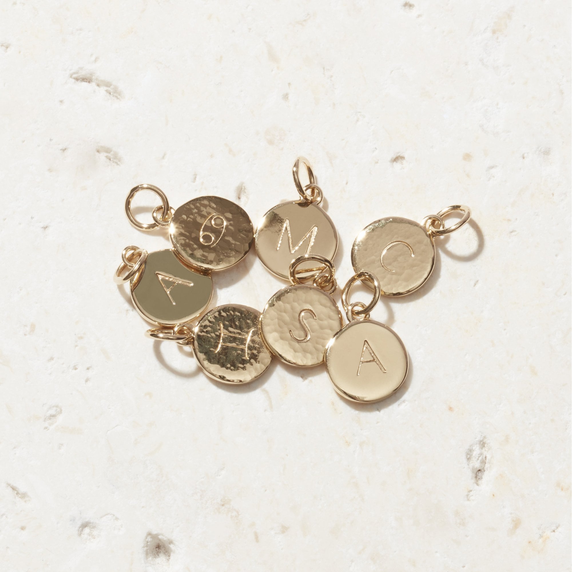 Muru Zodiac Symbol Disc kaulakoru hopea