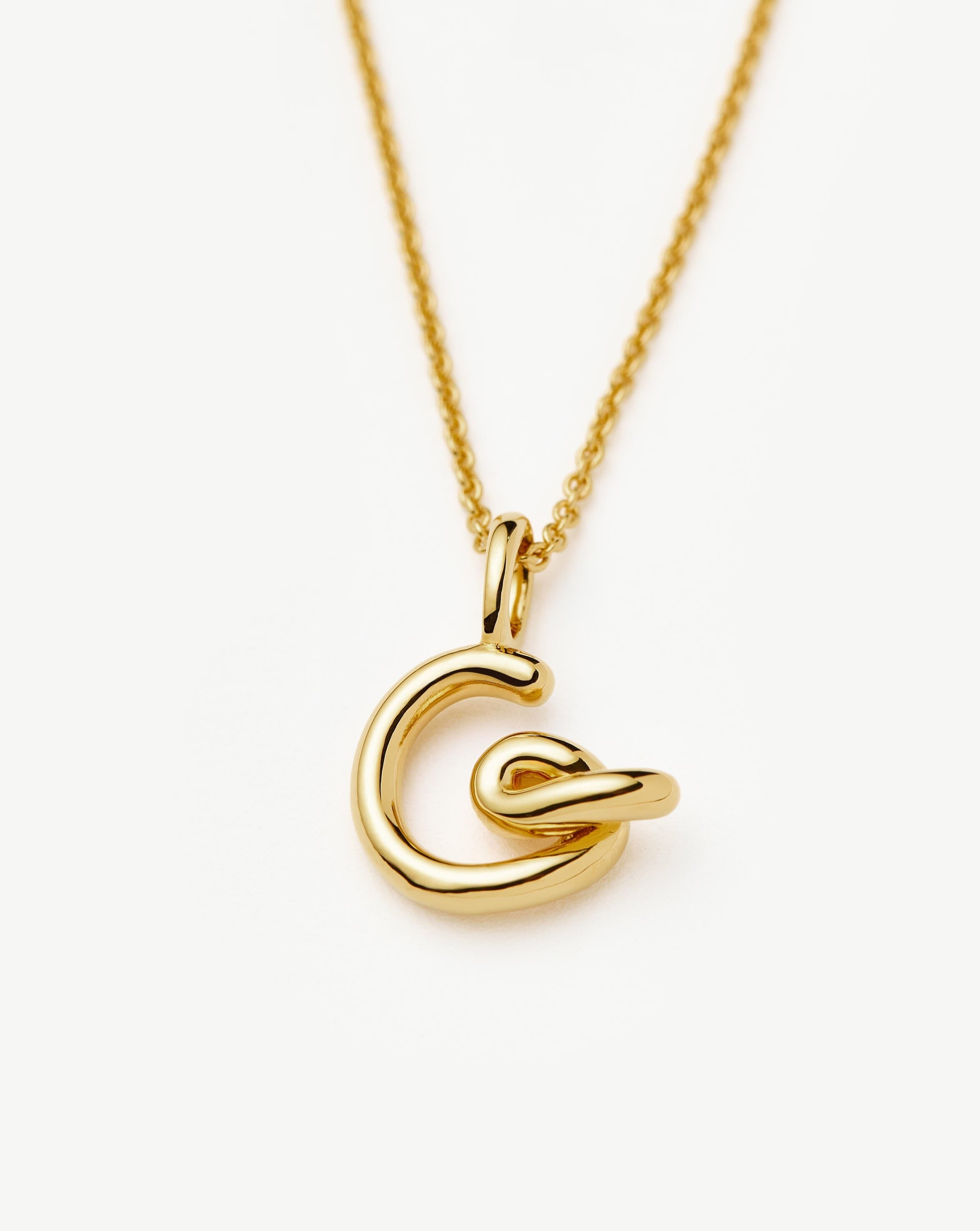 Missoma Curly Molten Mini Initial kaulakoru G kulta