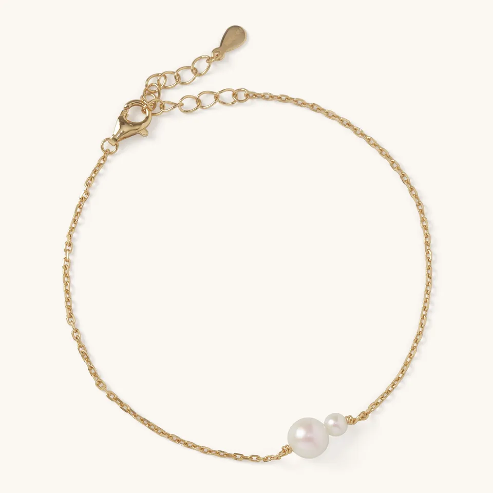 Muru Connected Pearl rannekoru kulta helmet