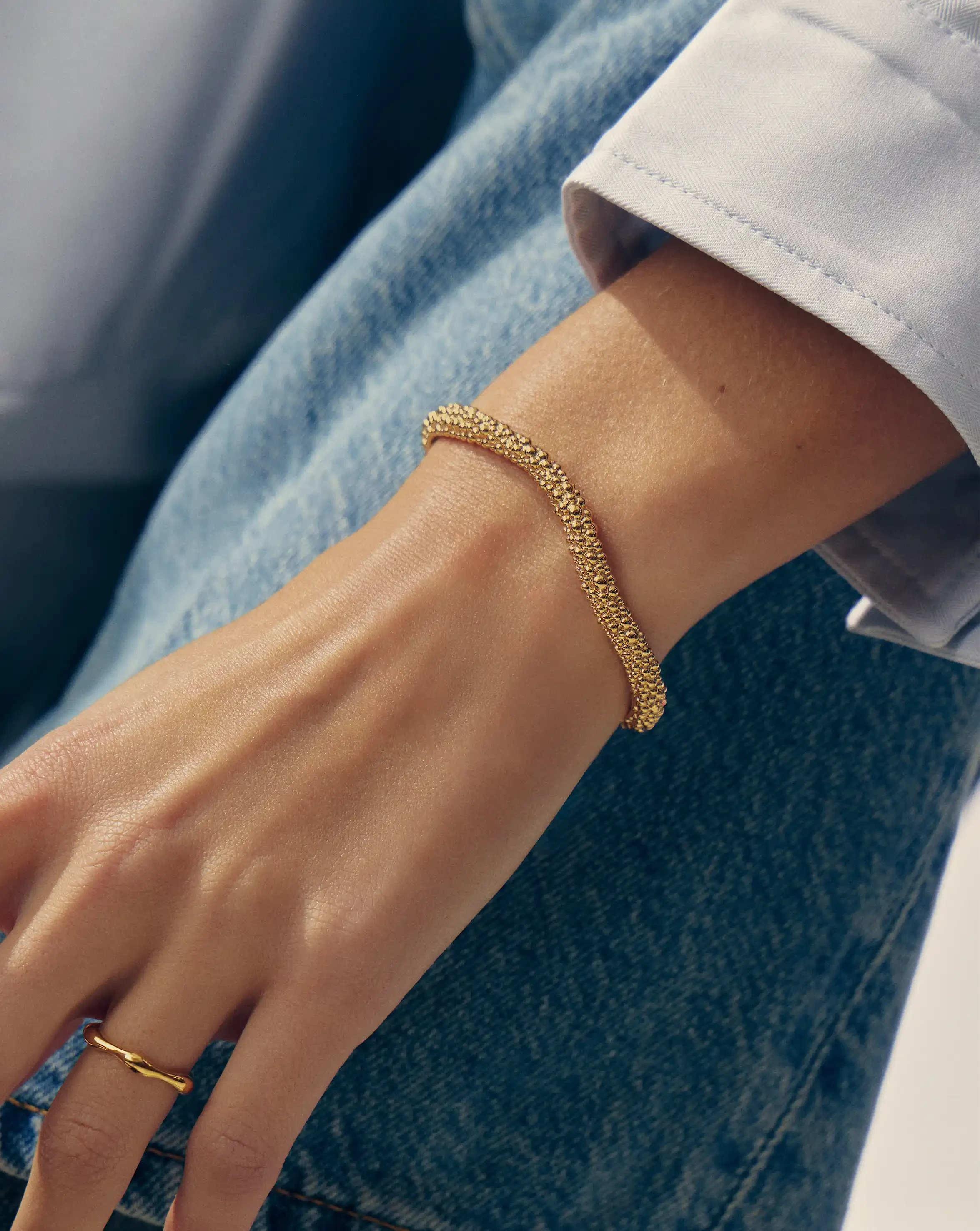 Missoma Baya Claw Cuff rannekoru kulta S