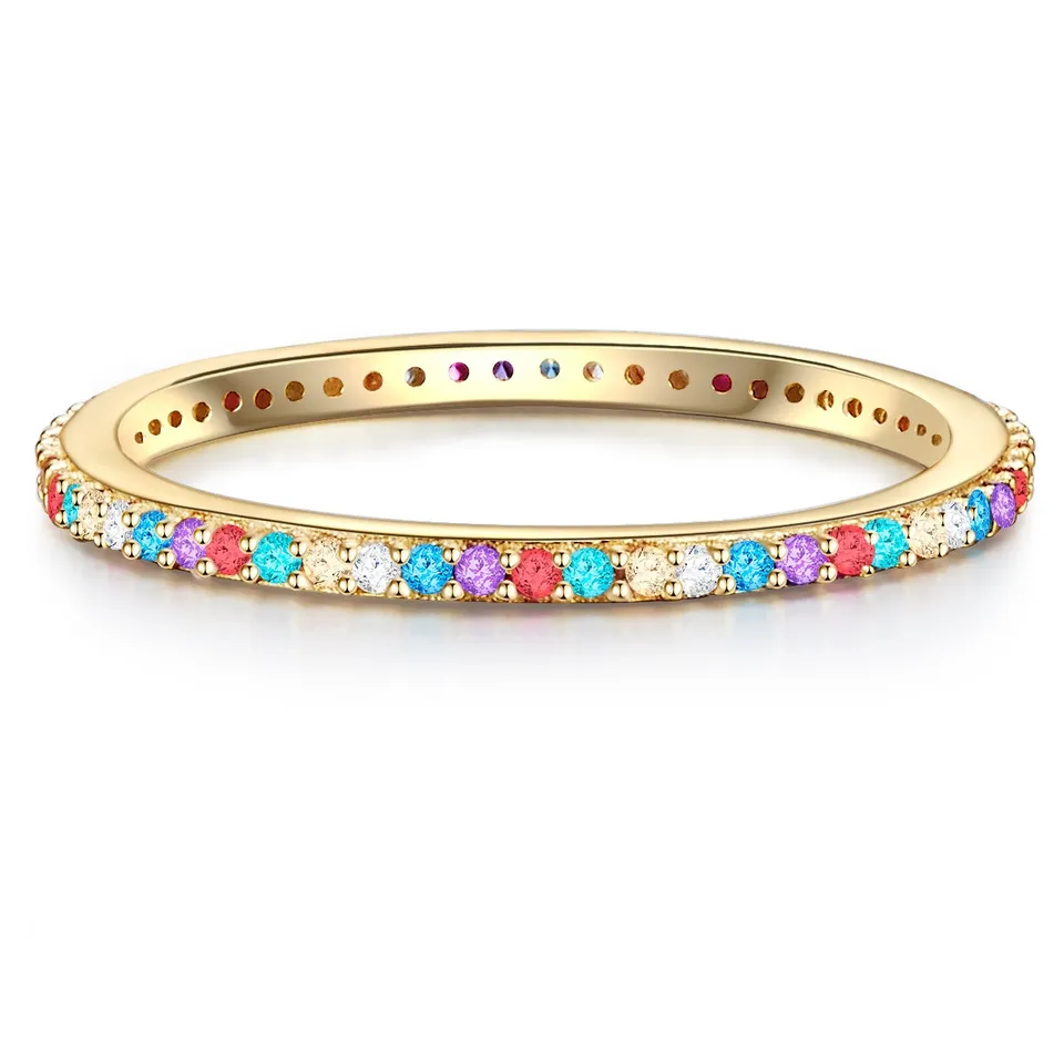 Glanzstücke München Ring Zirkonia multicolor sormus kulta