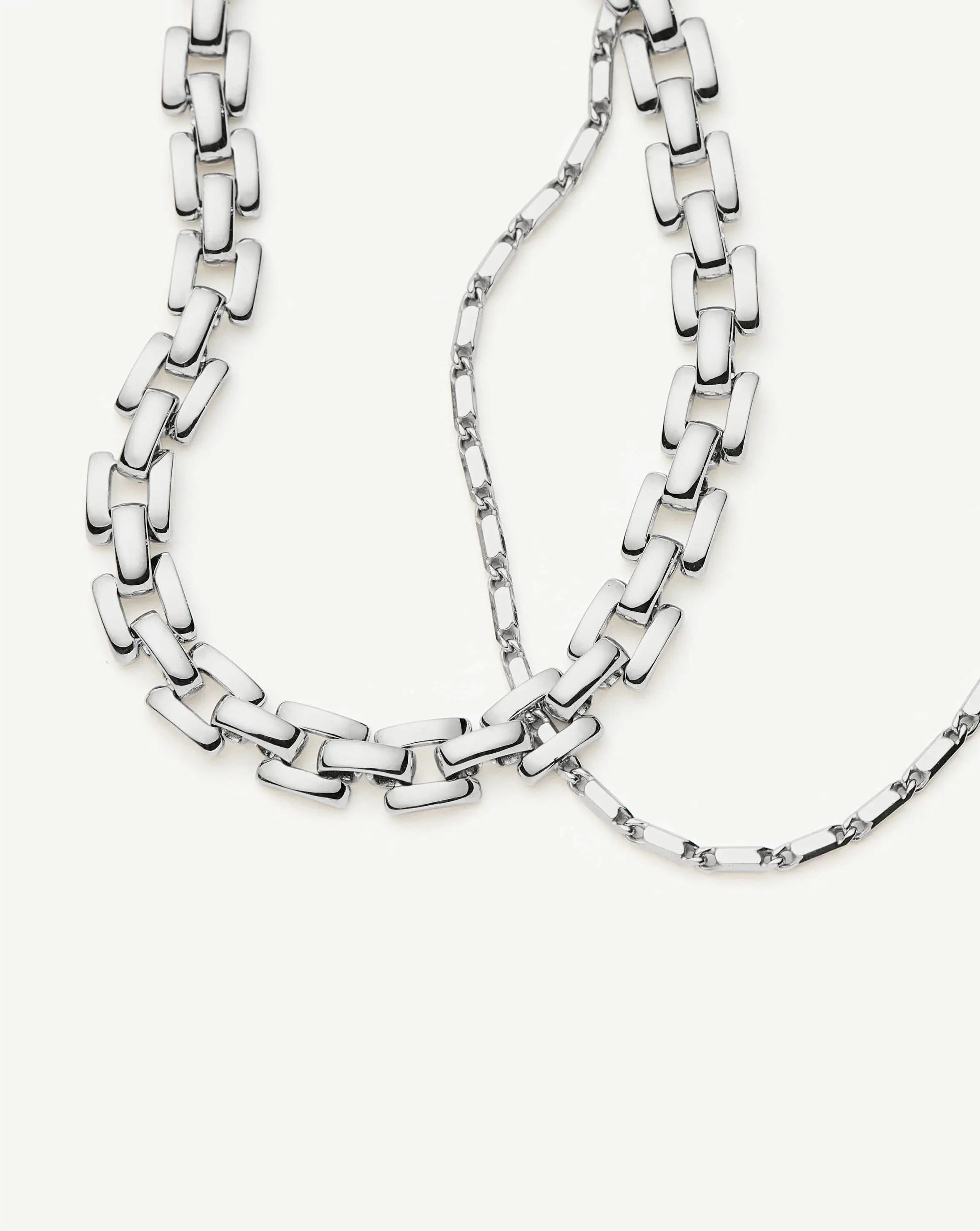 Missoma Timeless rannekorusetti hopea 2 kpl S/M 18,5 cm