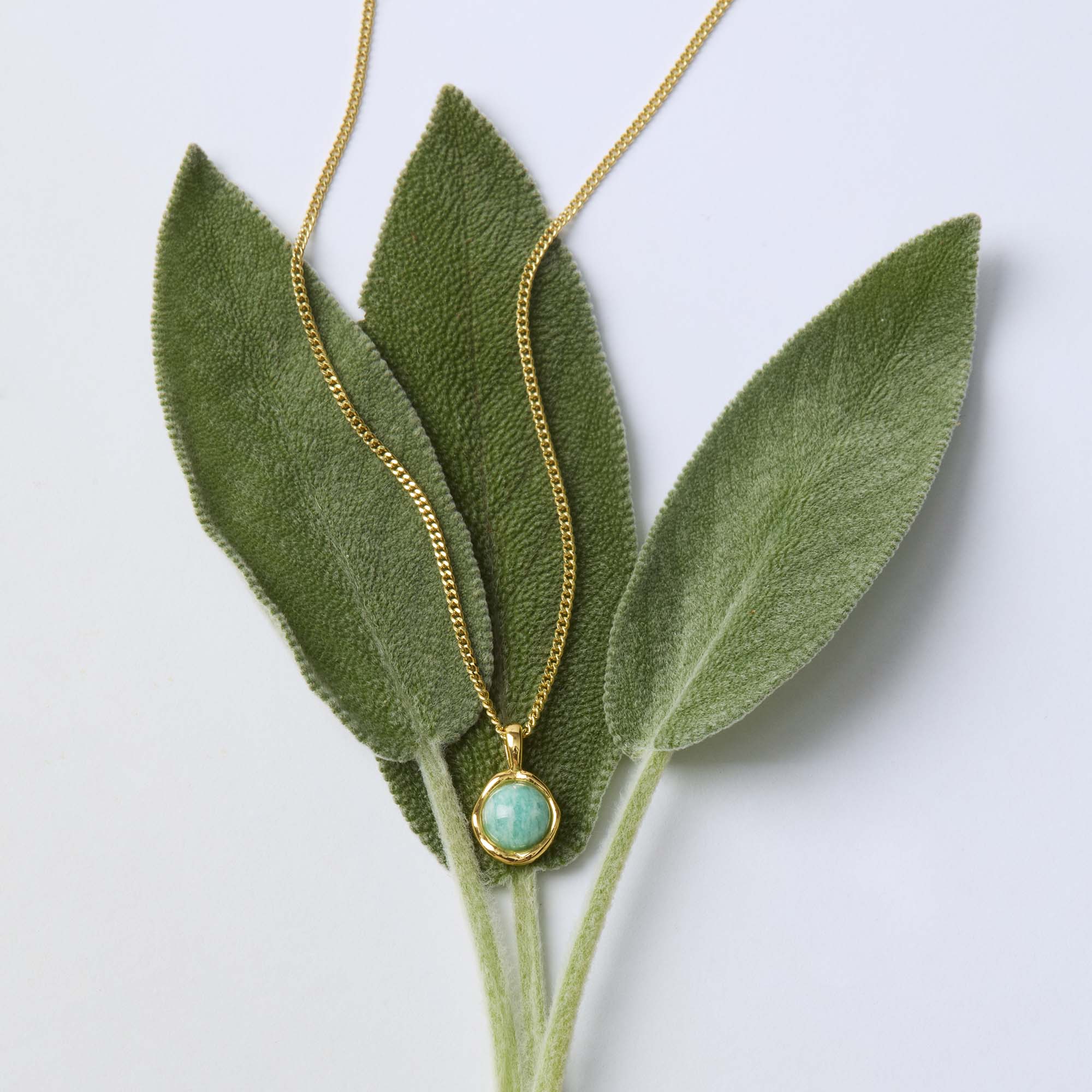 Muru Tiny Amazonite Necklace kaulakoru kulta amazoniitti