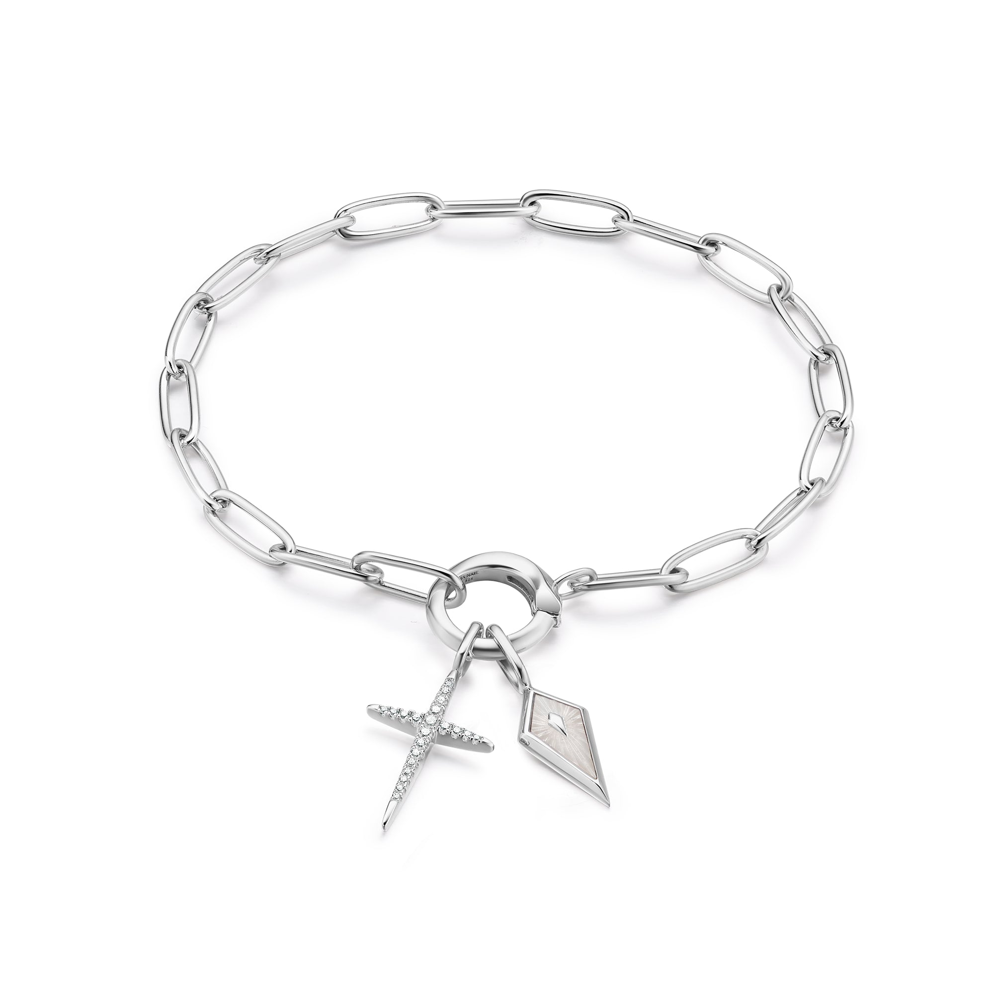 Ania Haie Pop Charms risti-charm hopea