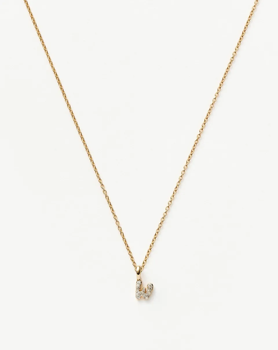 MISSOMA Initial Mini Pendant kaulakoru W 14k timantti