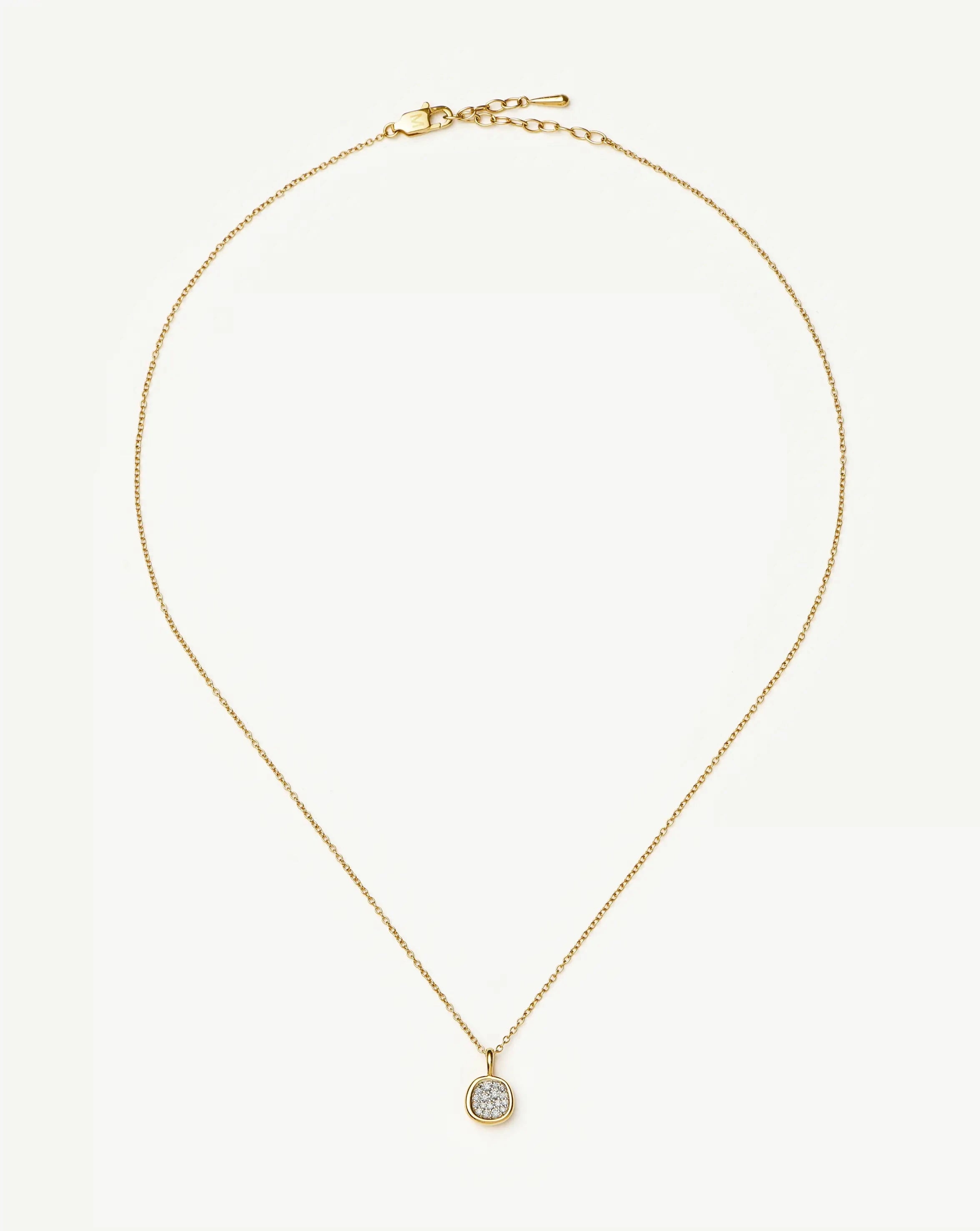 Missoma Molten Soft Square Pavé kaulakoru kulta zirkonia