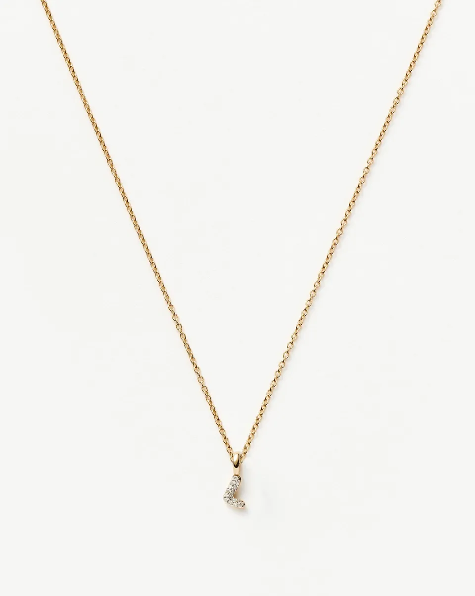 Missoma Diamond Initial Mini kaulakoru L 14k kulta timantti