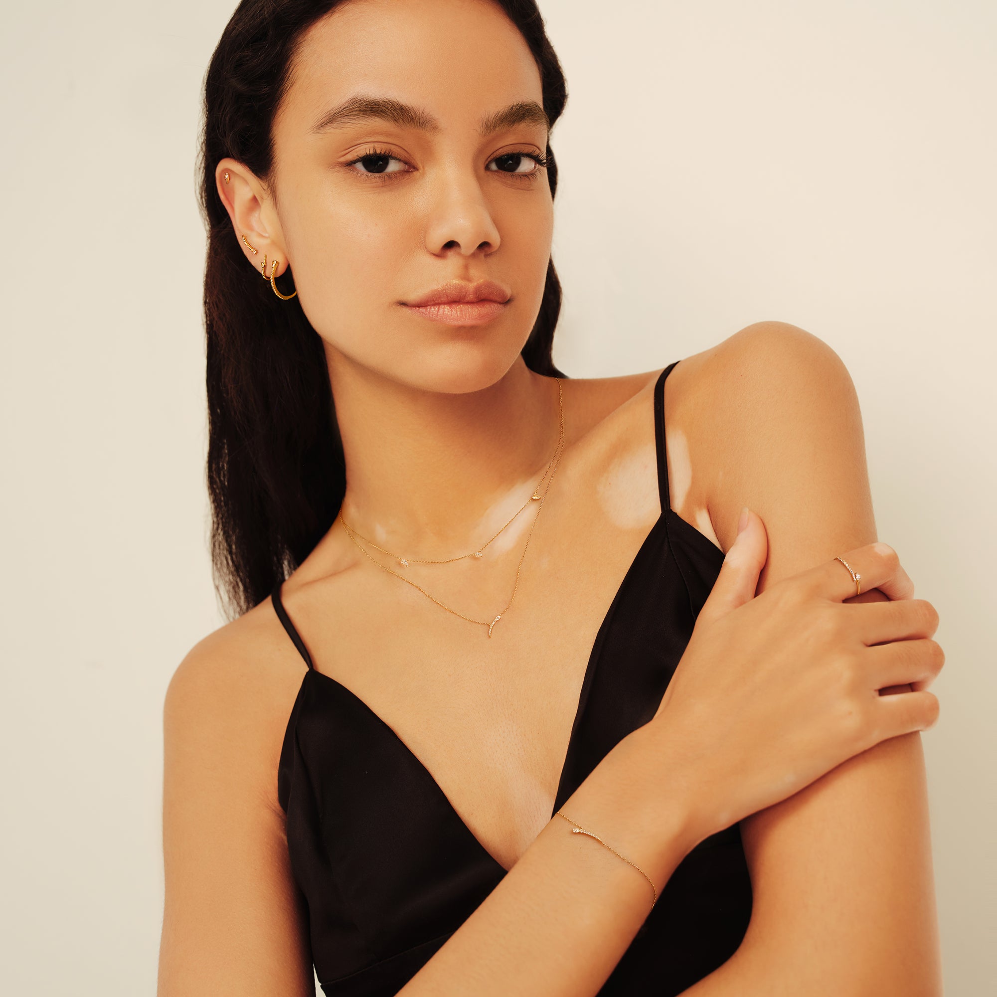 Ania Haie Afterglow White Sapphire Bar Pendant kaulakoru kulta