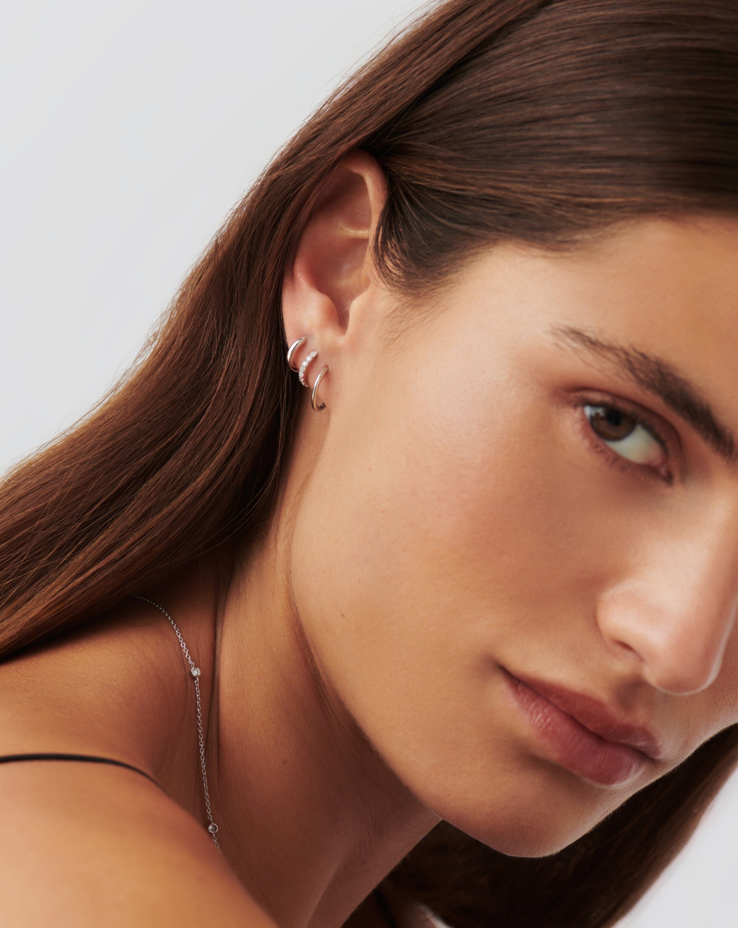 Missoma Classic Mini korvarenkaat 9k valkokulta 12 mm