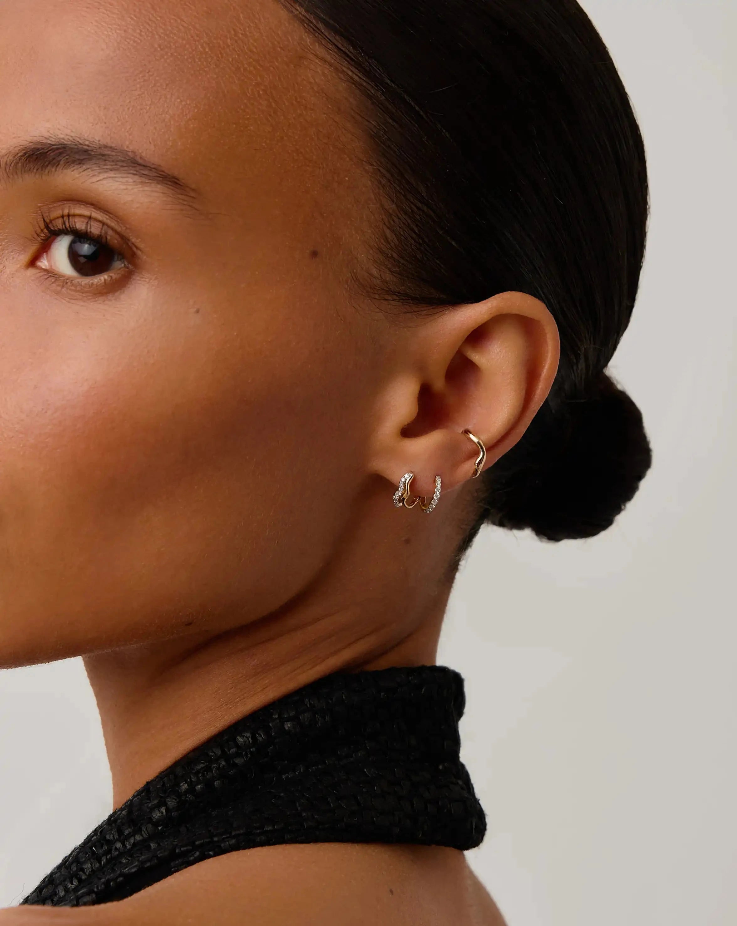 MISSOMA Molten Snow ear cuff 9k kulta keltakulta