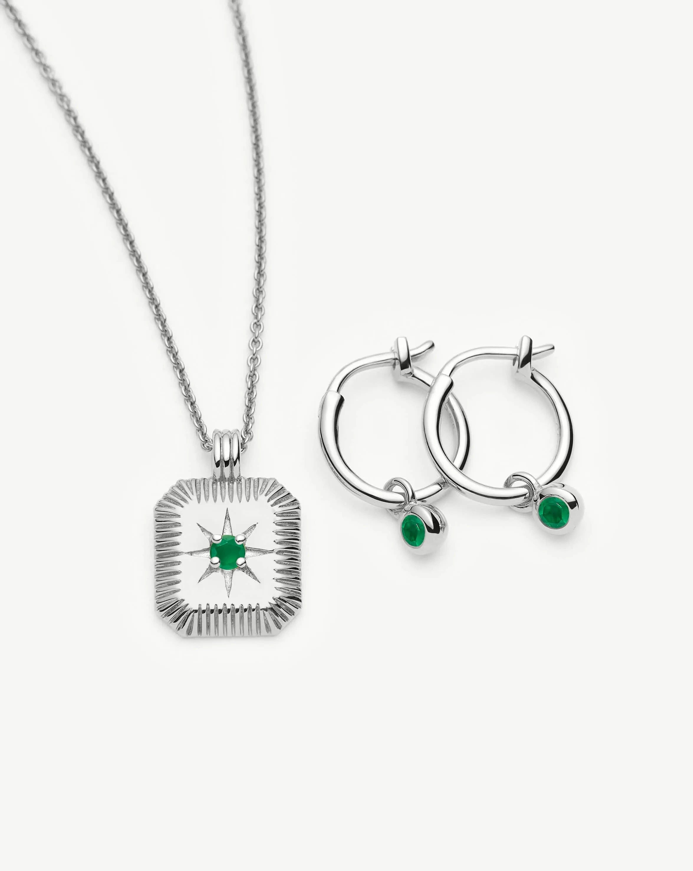 Missoma Meaningful May Birthstone korusetti vihreä onyksi