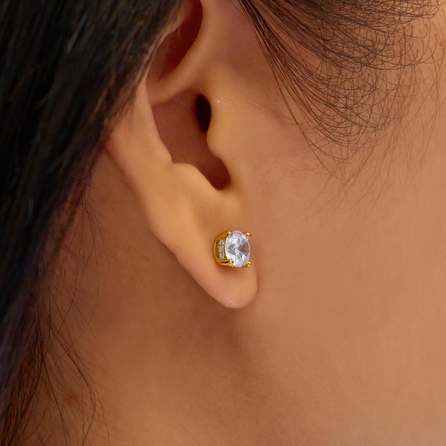 Ania Haie Just You Solitaire nappikorvakorut kulta 6 mm