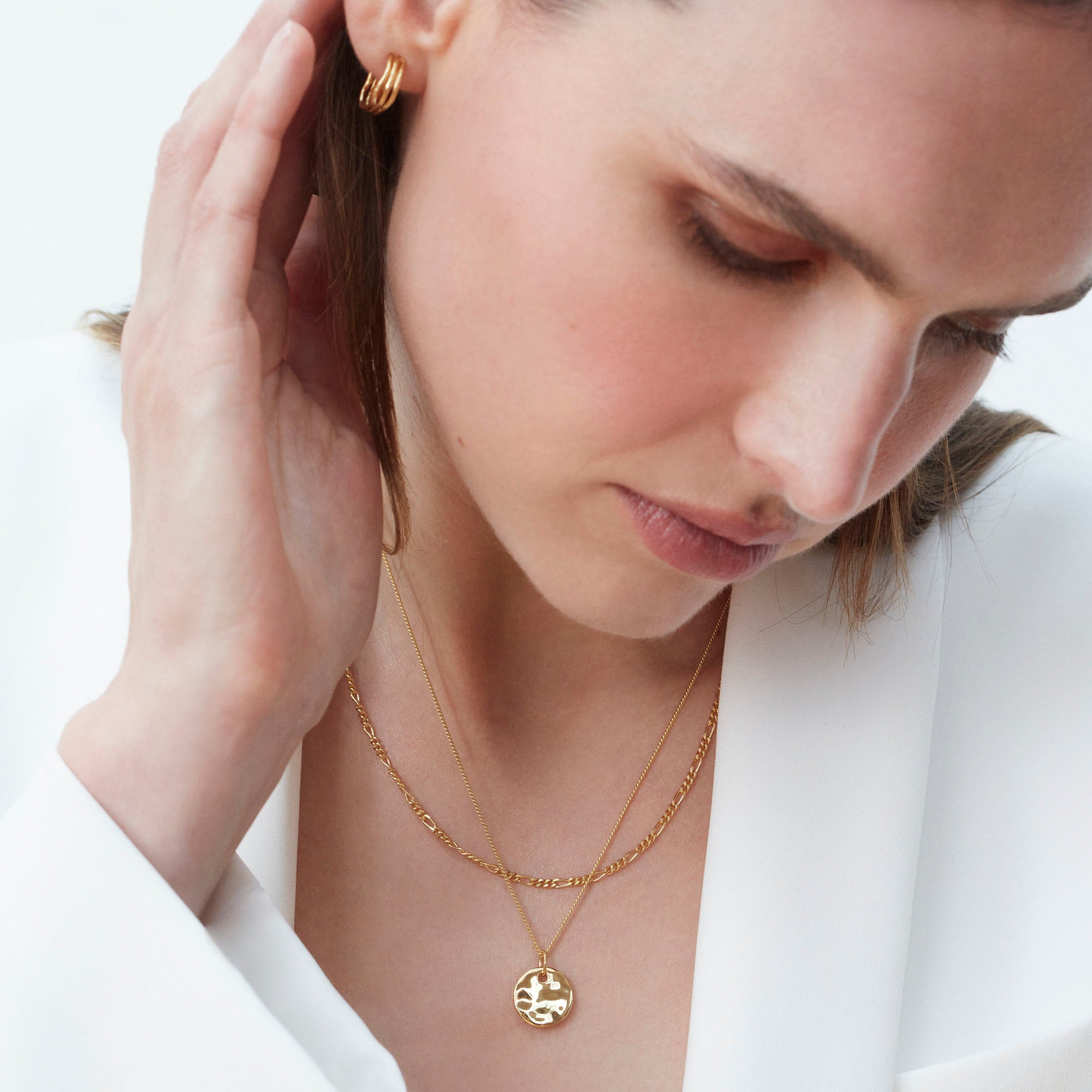 Muru Jewellery Ripple Disc Layering Set kaulakoru kulta
