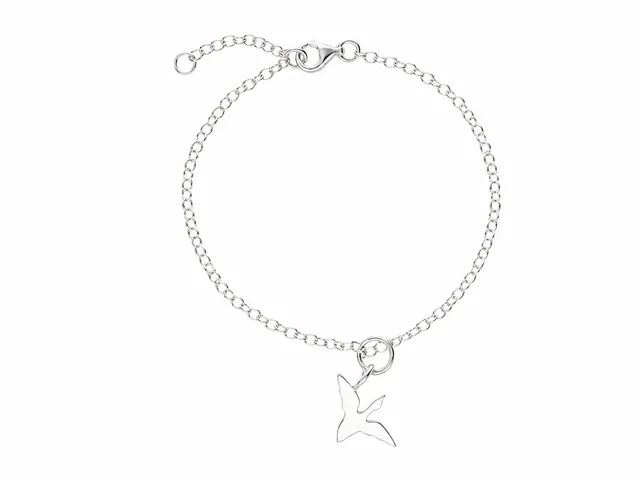 Guldvivan FÖGEL rannekoru hopea 18–20 cm