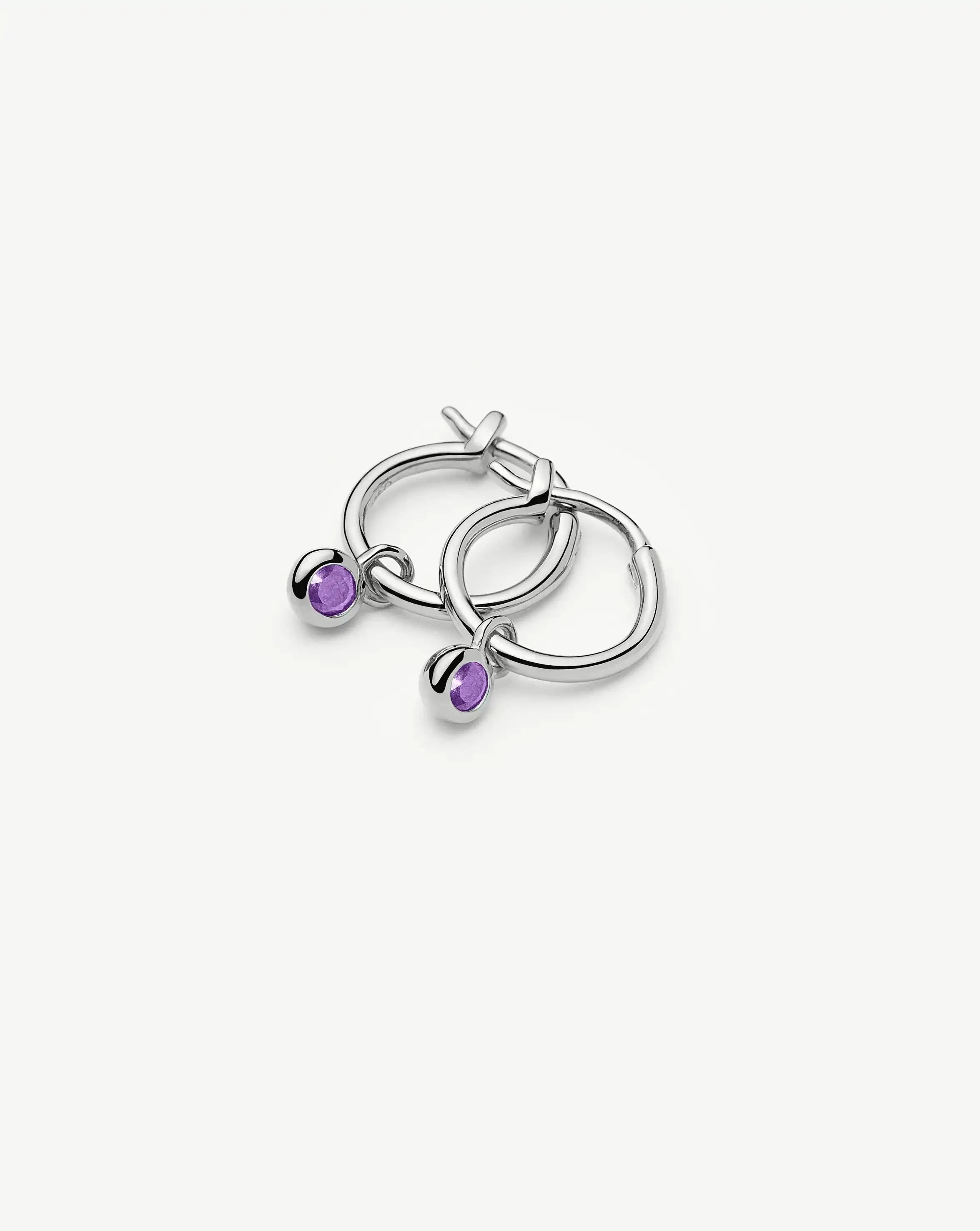 MISSOMA February Birthstone korvakorut ametisti hopea
