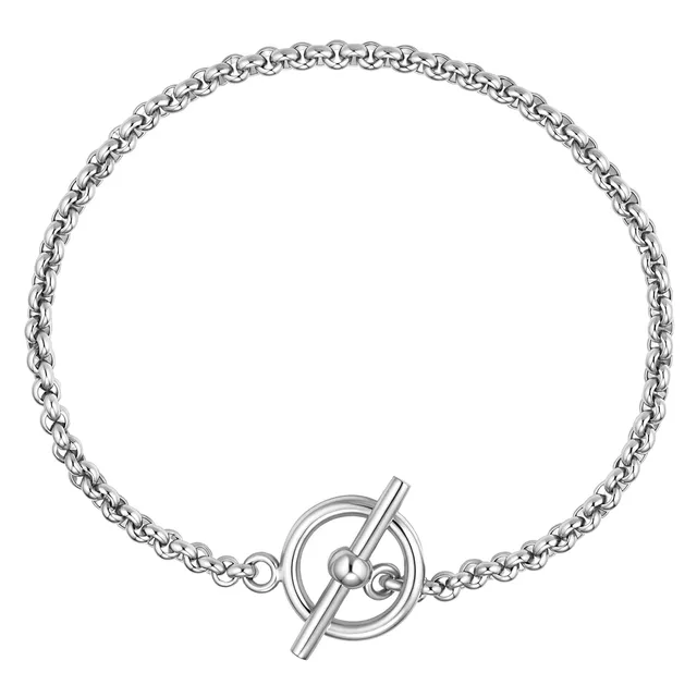 Glanzstücke München T-Bar Gliederarmband rannekoru teräs hopea