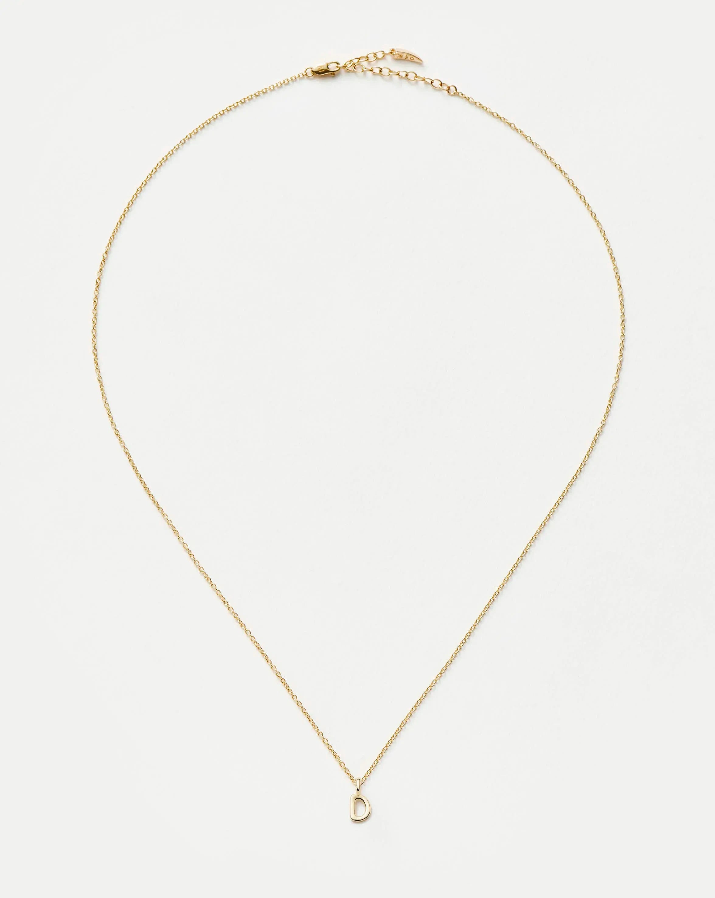 Missoma Initial Mini Pendant kaulakoru D 14ct keltakulta