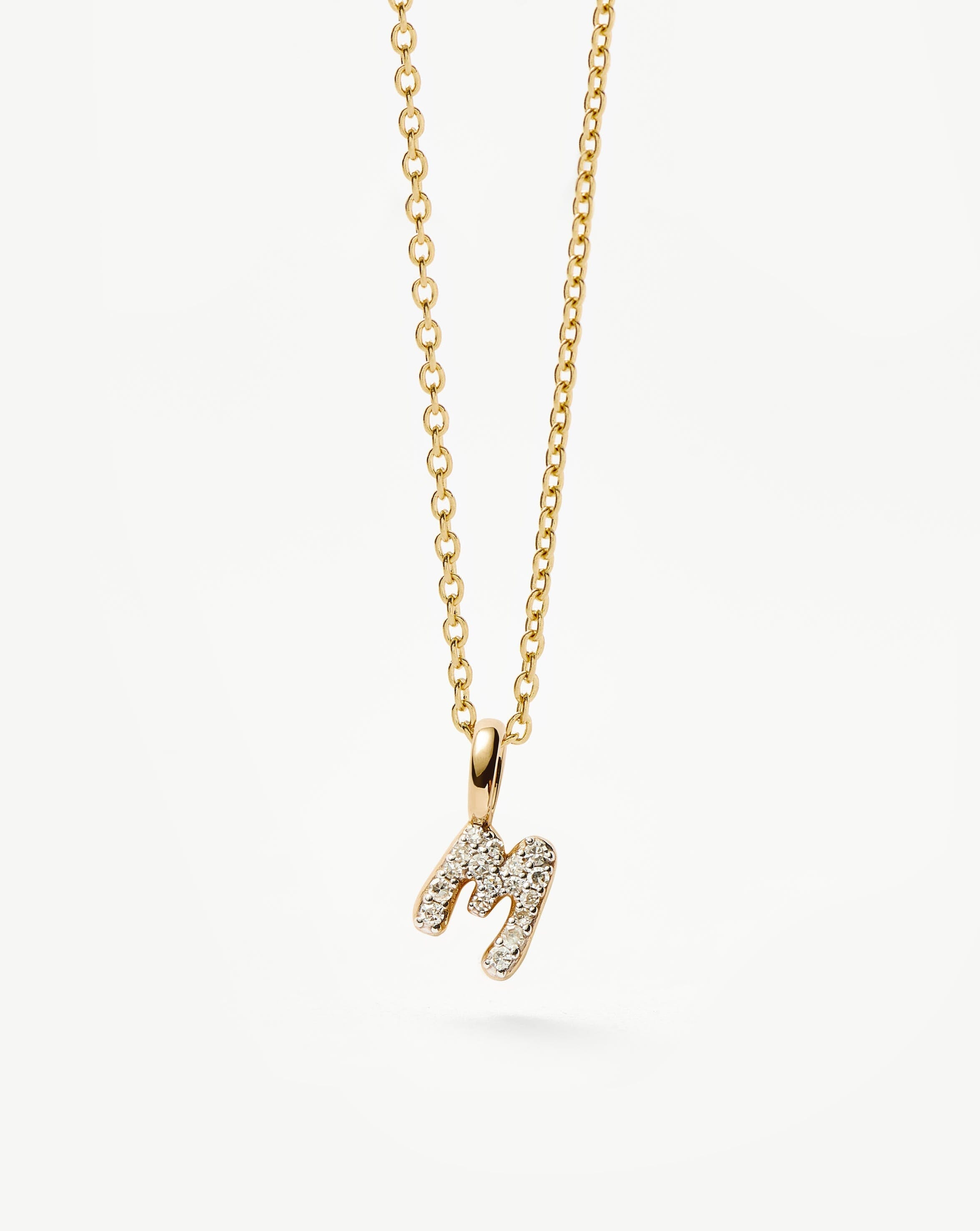 Missoma Diamond Initial Mini kaulakoru kulta timantti M