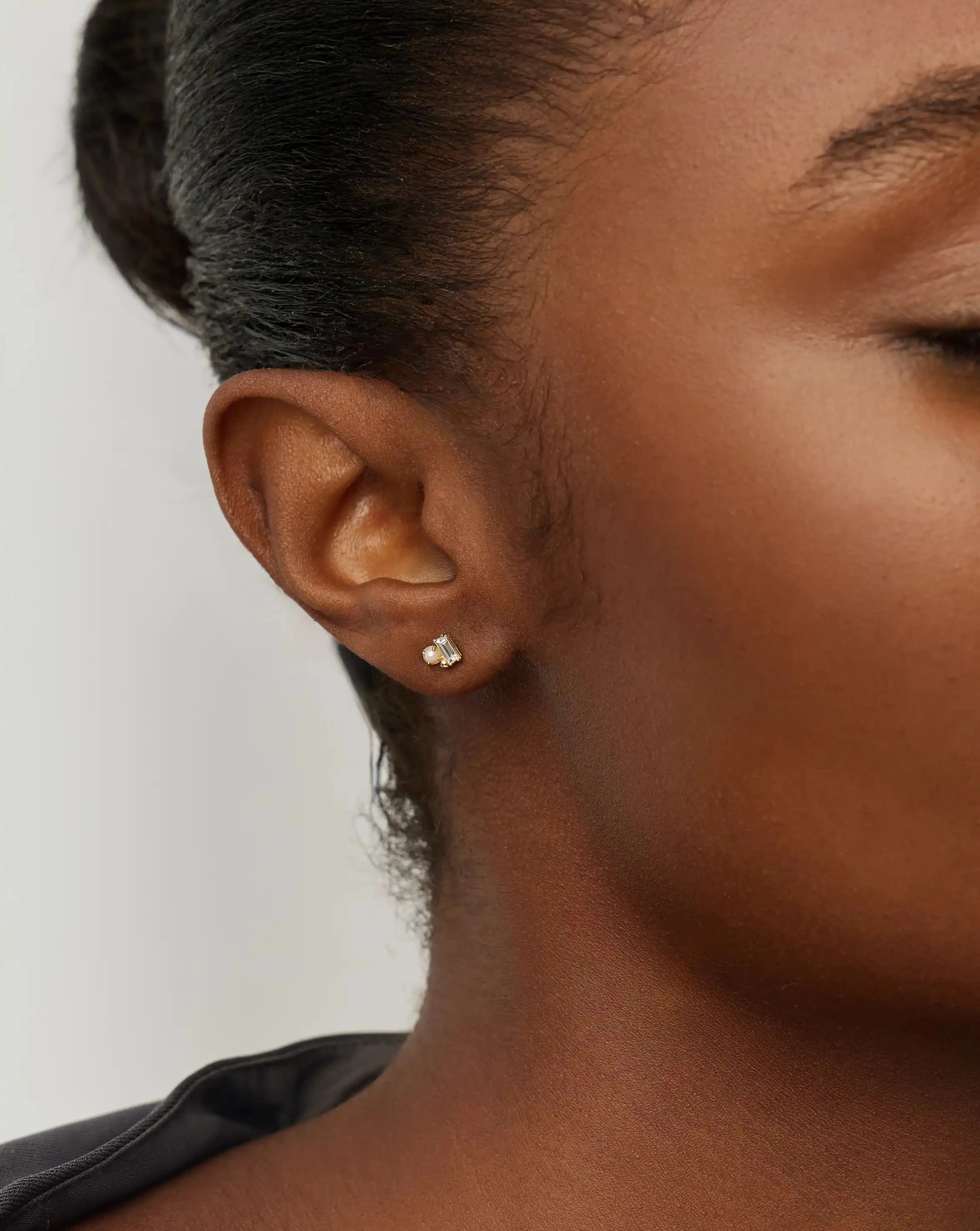 MISSOMA Diamond Pearl nappikorvakorut 9k kulta helmi timantti