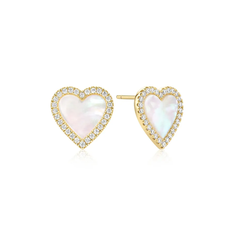 Ania Haie Glimmer Glow Halo Heart korvakorut kulta helmi