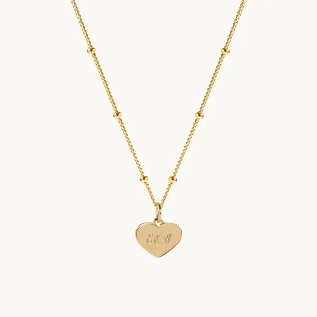 Muru Heart kaulakoru kulta 18" kaiverrettava