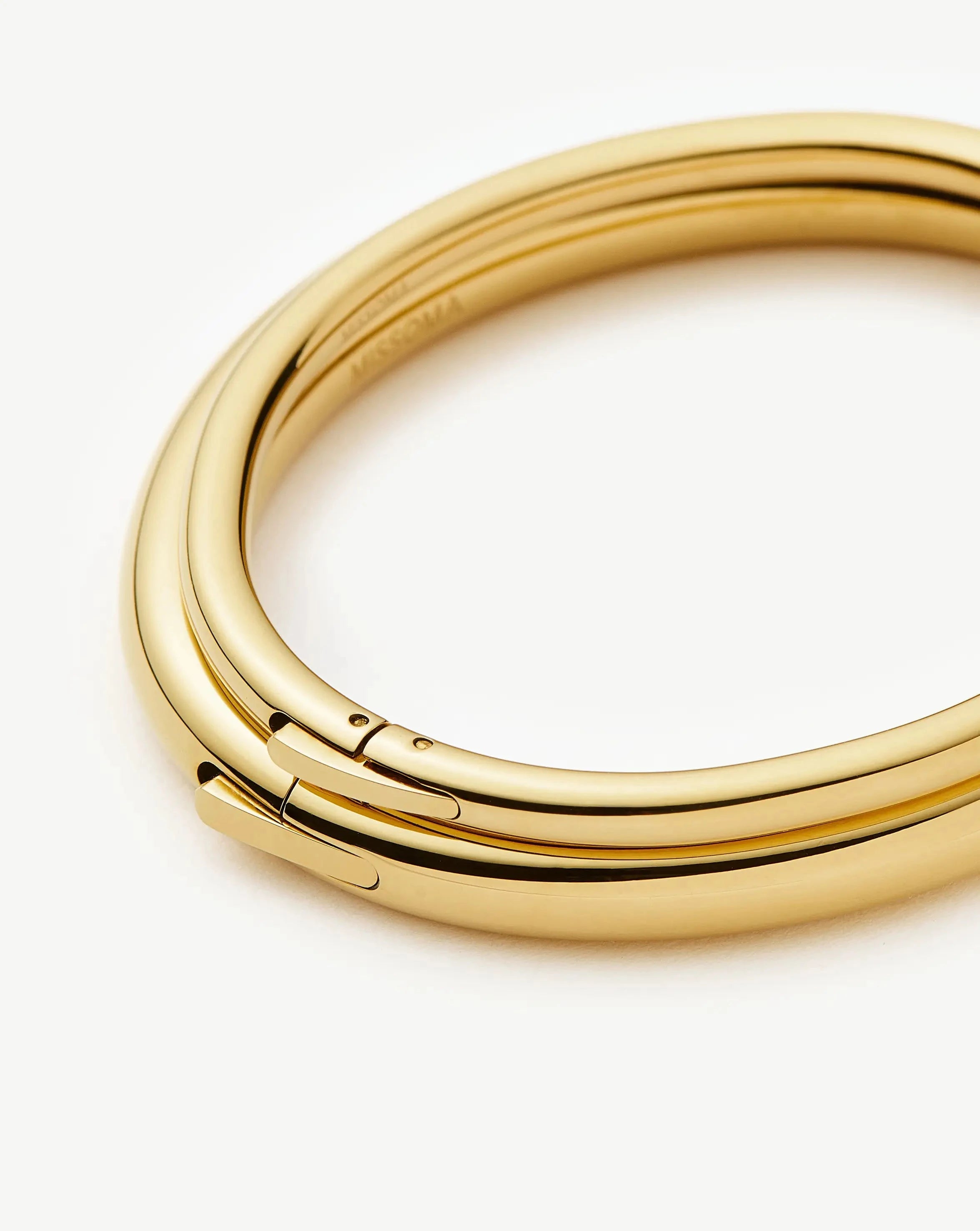 Missoma Chunky Bangle rannekorusetti kulta 2 kpl