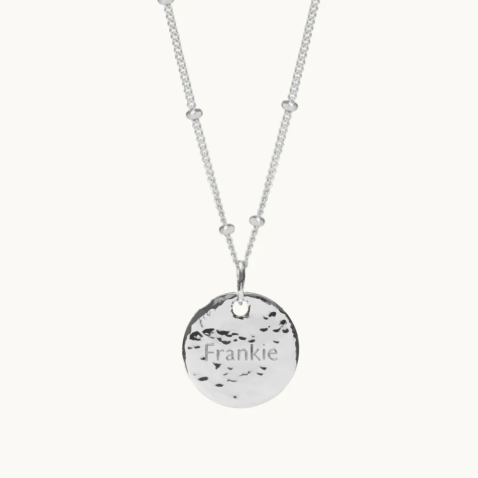 Muru Jewellery Hammered kaulakoru hopea vasaroitu laatta