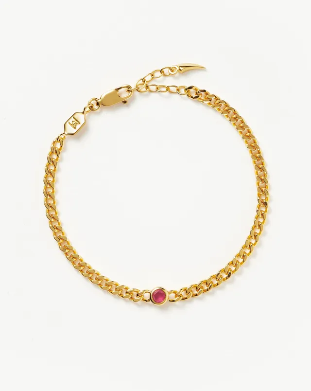 Missoma October Birthstone rannekoru kulta turmaliini