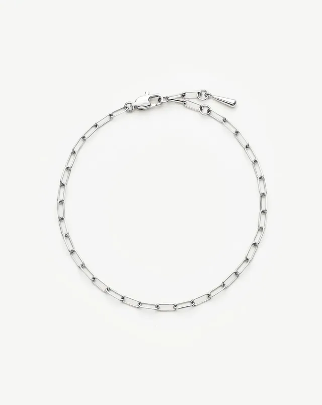 Missoma Mini Paperclip Chain rannekoru platina S/M