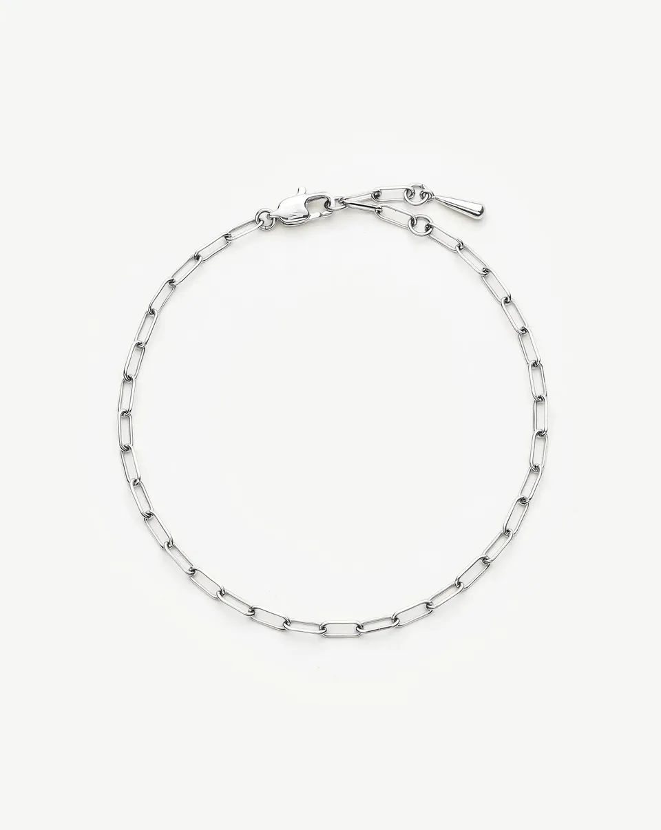 Missoma Mini Paperclip Chain rannekoru platina S/M