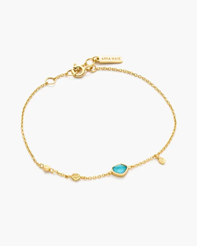 Ania Haie Mineral Glow Turquoise Discs rannekoru kulta 165 mm
