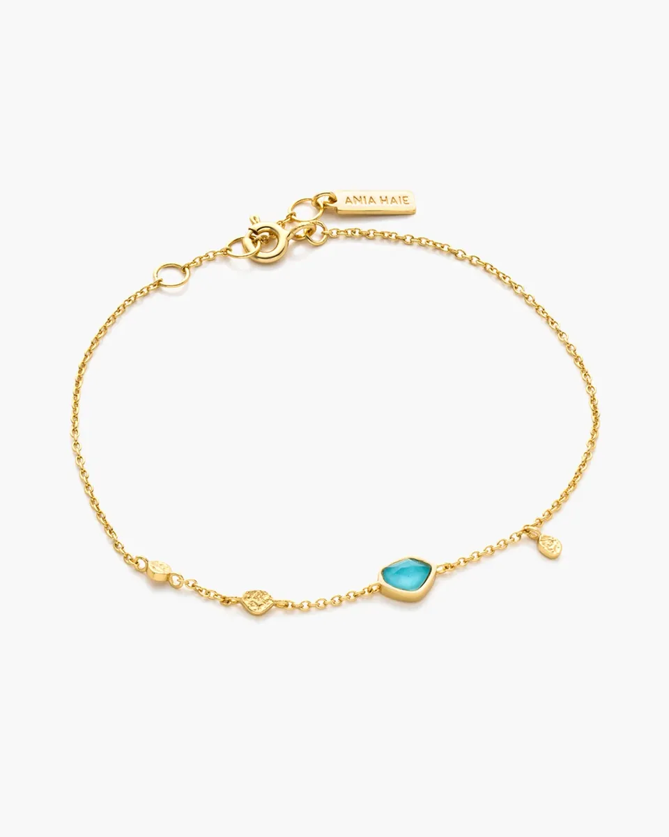 Ania Haie Mineral Glow Turquoise Discs rannekoru kulta 165 mm