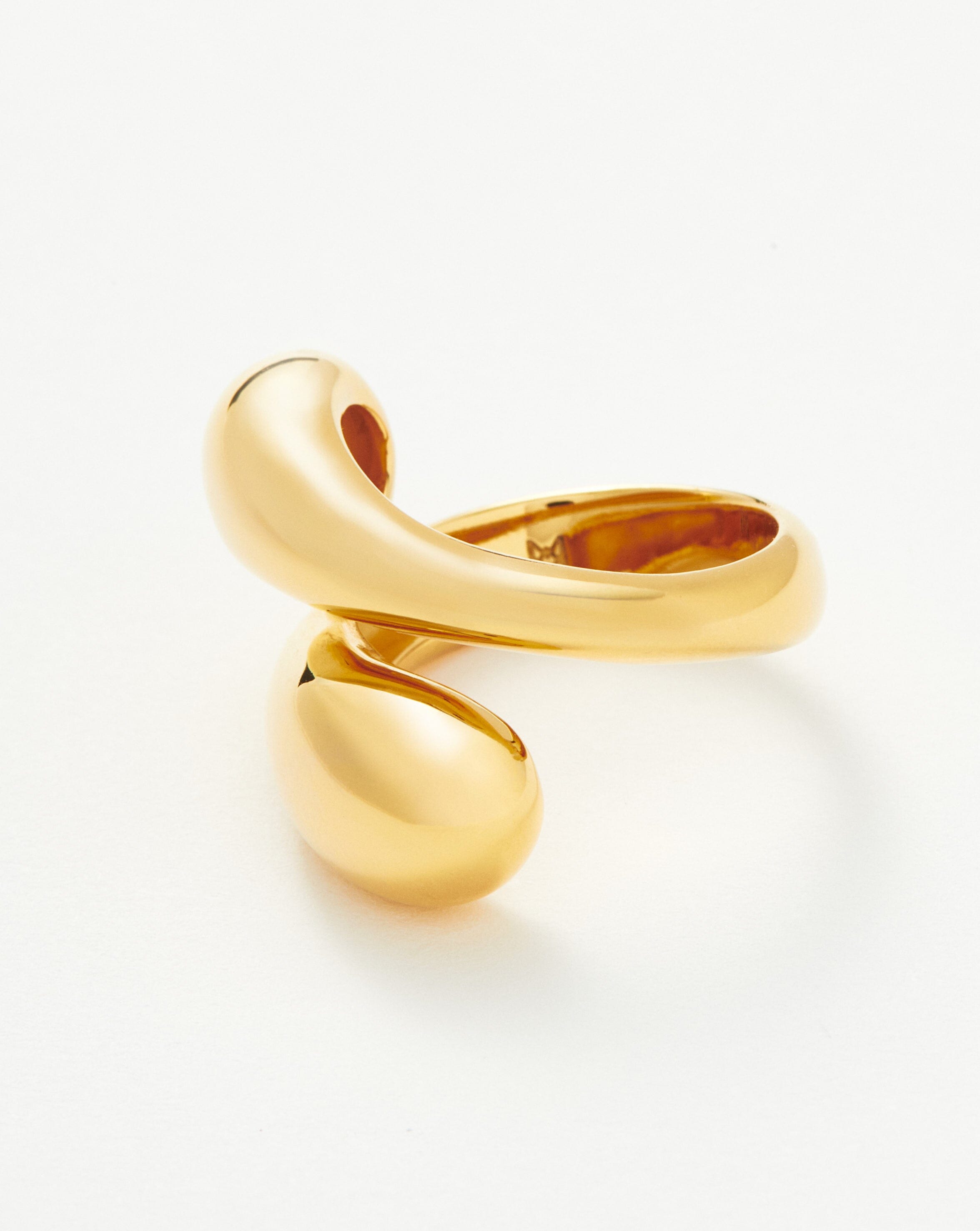 Missoma Savi Sculptural Crossover sormus kulta
