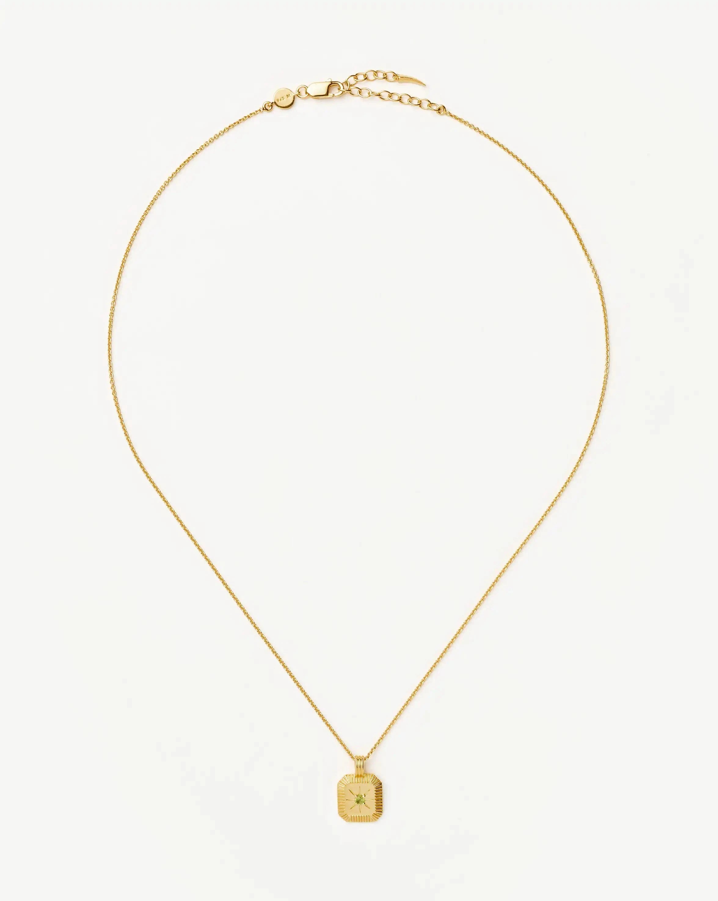Missoma August Birthstone kaulakoru kulta peridootti