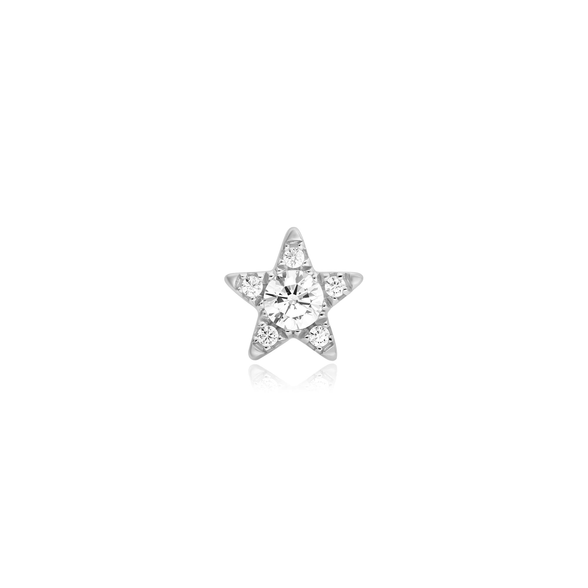 Ania Haie Ear Edit Star Barbell korvakoru hopea