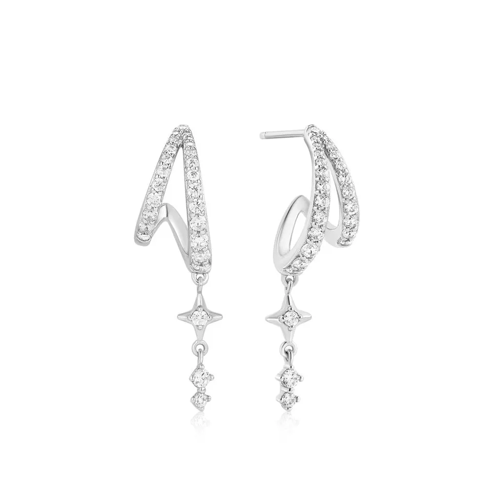 Ania Haie Starlit Drops Silver Star Drop korvakorut hopea zirkonia