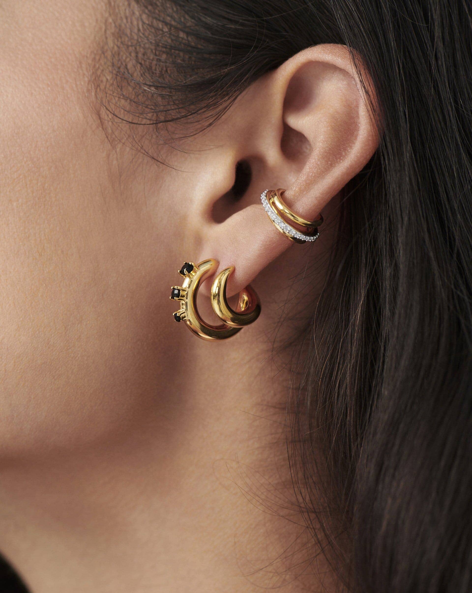 Missoma Celestial Pave ear cuff kulta zirkonia