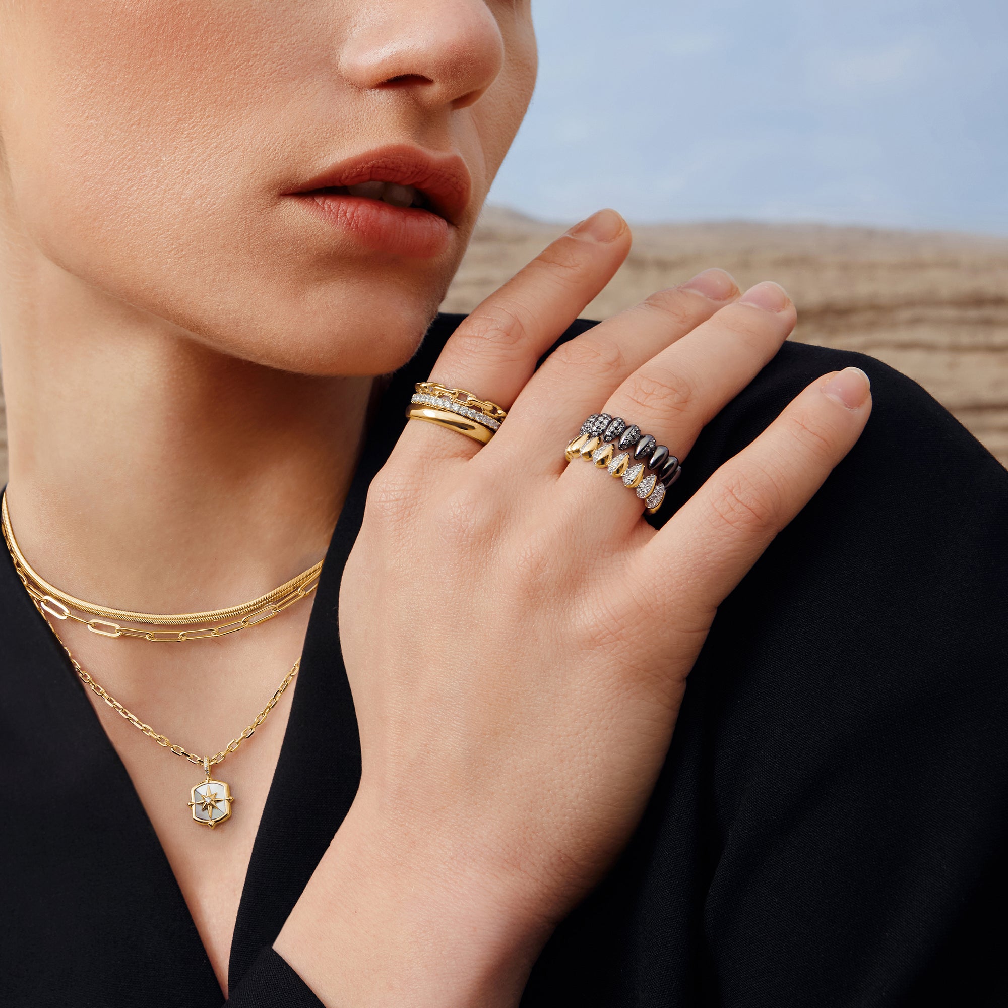 Ania Haie Trailblazer Gold Paper Clip Link sormus 52 kullattu