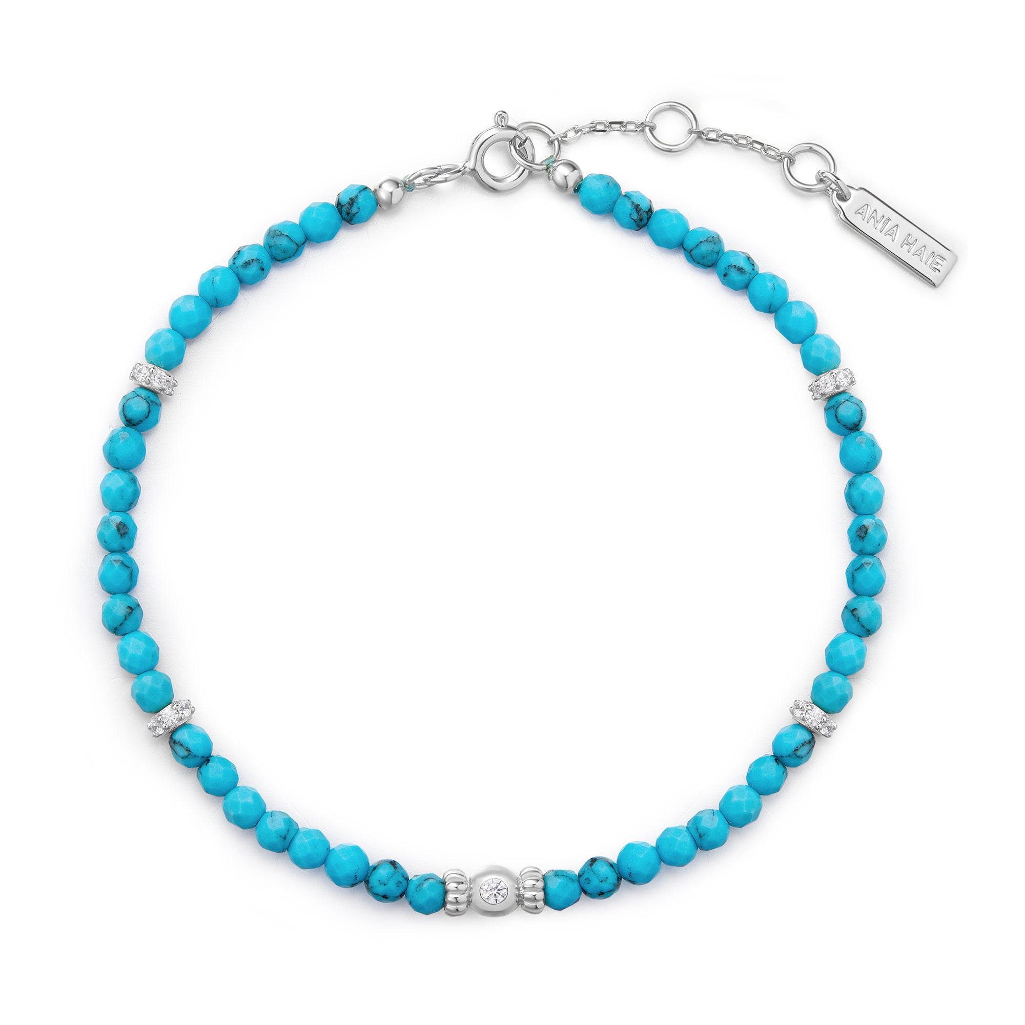 Ania Haie Ripple Joy Turquoise helmirannekoru hopea