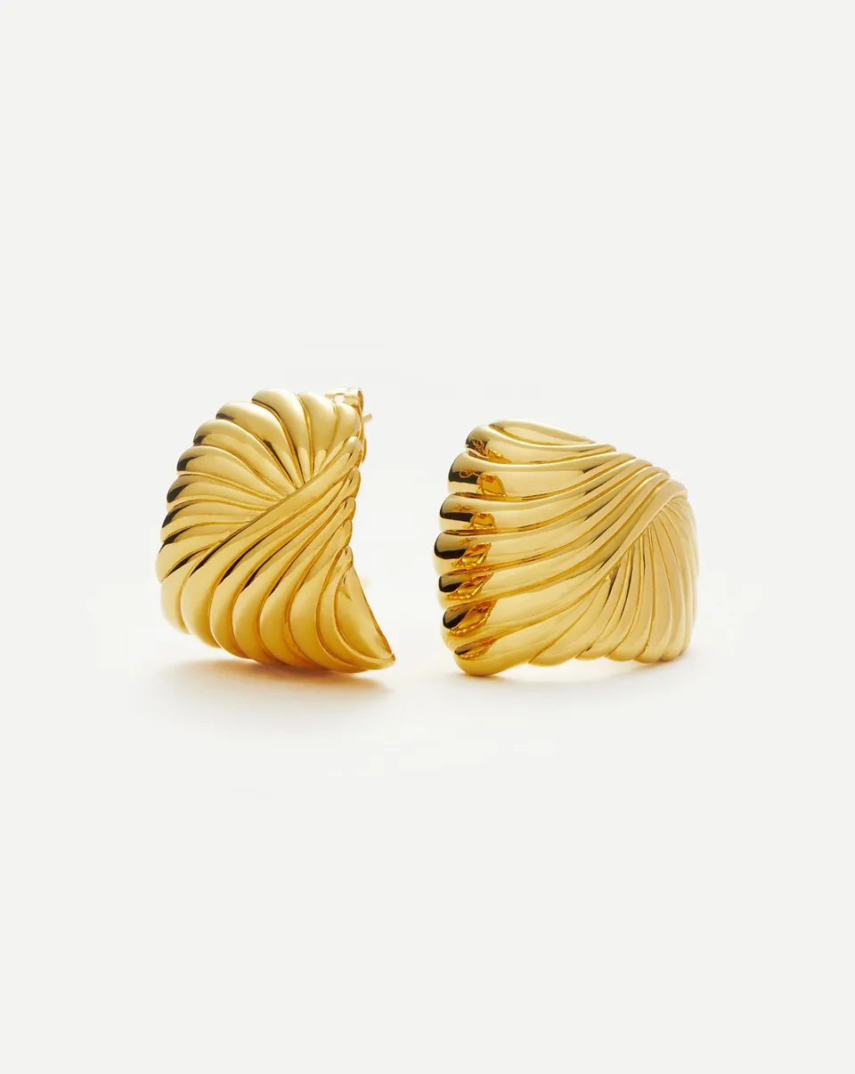MISSOMA Ripple Oversized Stud nappikorvakorut kulta iso