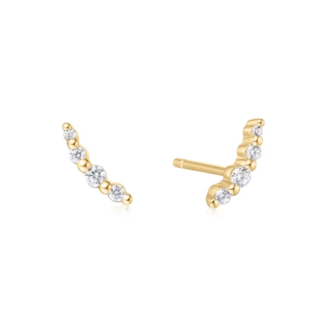 Ania Haie Miss Dainty Bezel Beaded nappikorvakorut kulta