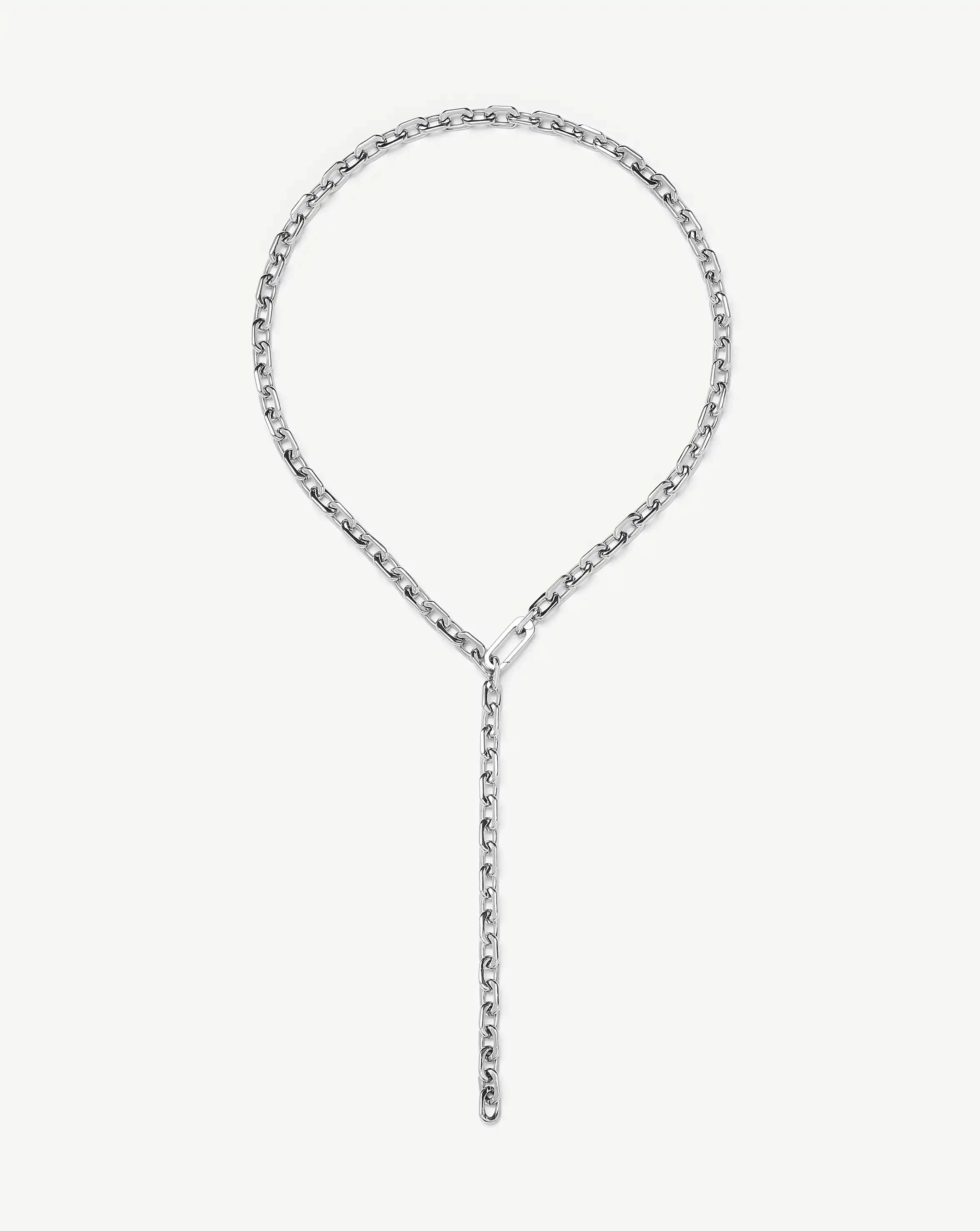 Missoma Square Paperclip kaulakoru platina 56 cm