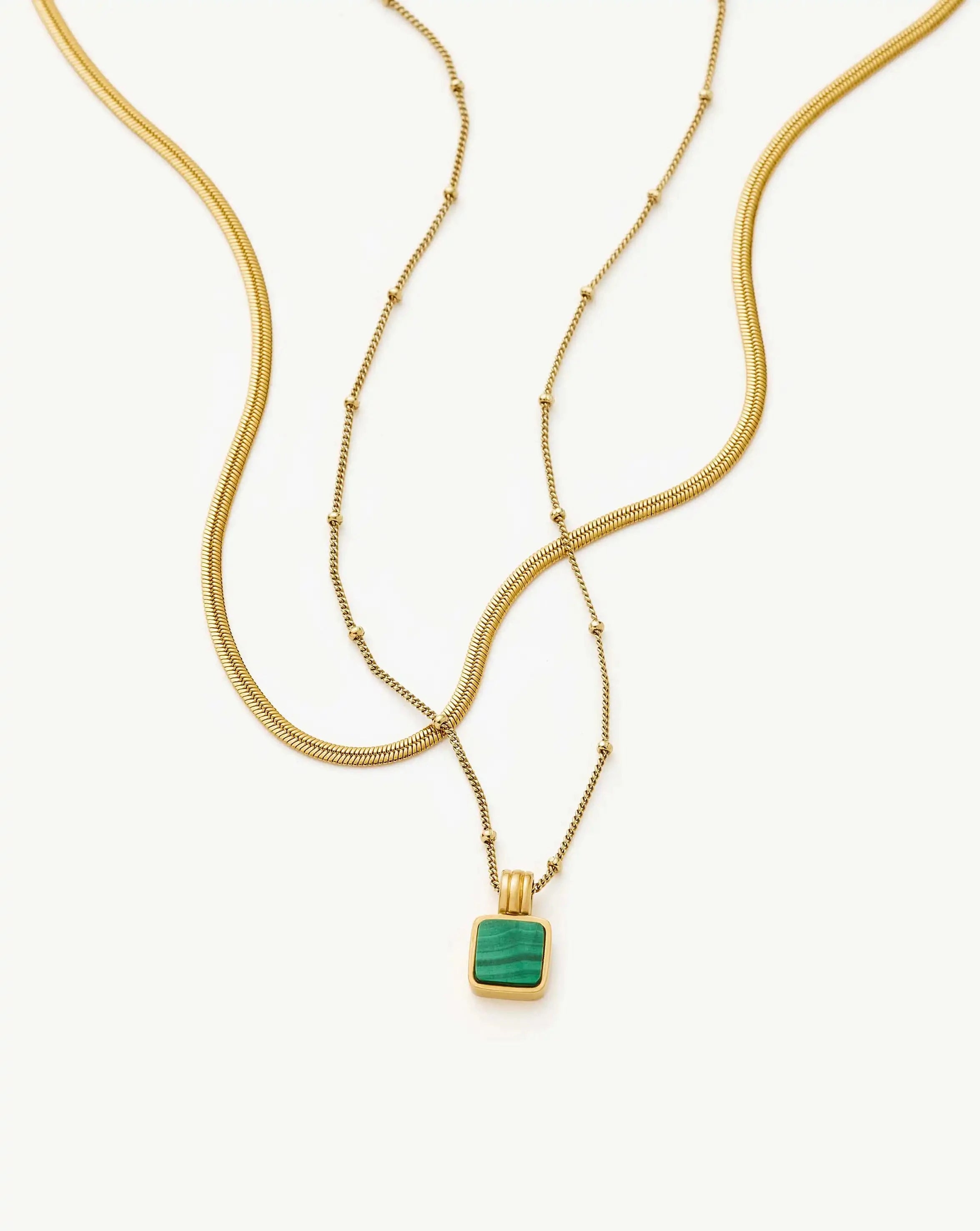Missoma Lucy Williams Malachite kaulakorusetti kulta