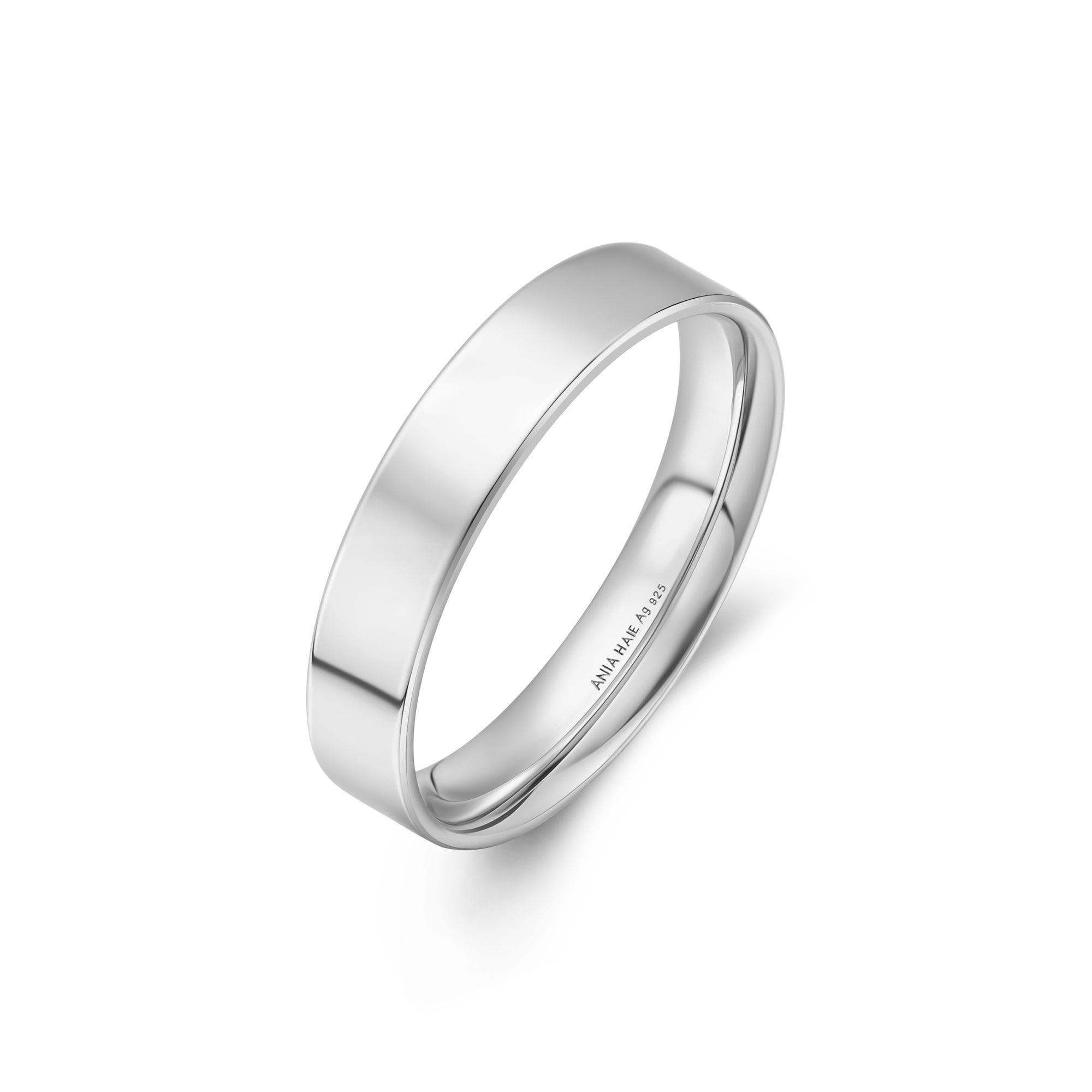 Ania Haie Sunny Sparkler 4mm Smooth Band sormus hopea 54